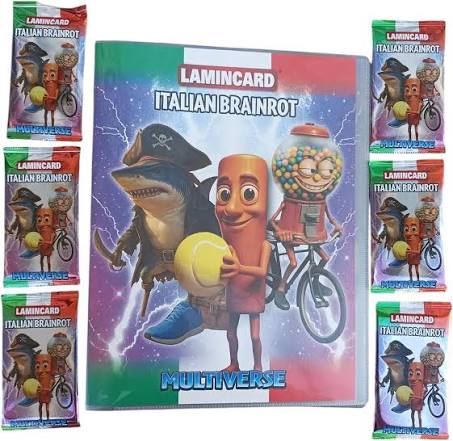 Mega Bundle Lamincard Italian Brainrot Multiverse – Album + 6 Bustine Sigillate