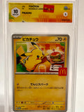 Pikachu McDonald’s Japan Promo 020/M-P GRAAD 10 – Carta Pokémon